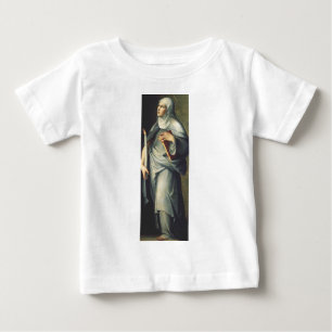Camiseta Para Bebê Santa Brígida da Suécia Mística Medieval