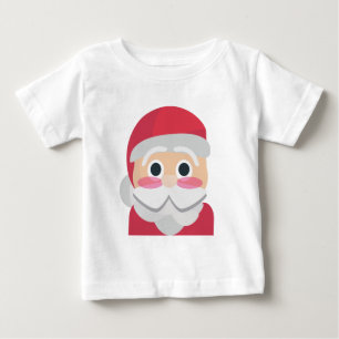 Camiseta Para Bebê santa claus emoji