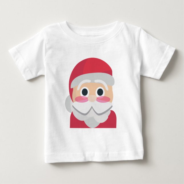 Camiseta Para Bebê santa claus emoji (Frente)