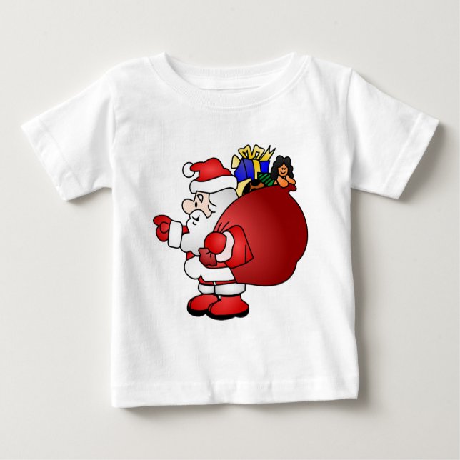 Camiseta Para Bebê Santa Clause (Frente)