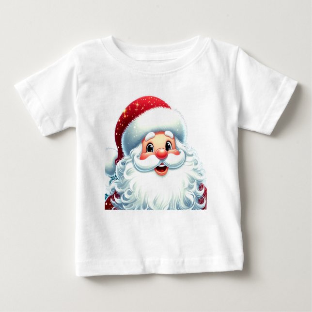 Camiseta Para Bebê Santa Clause Baby T-Shirt (Frente)