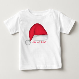 Camiseta Para Bebê Santa Hat Toddler T. Personalizado