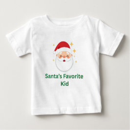 Camiseta Para Bebê Santa’s Favorite Kid Cute Christmas Design for Kid