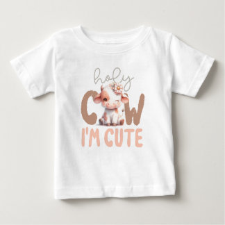 Camiseta Para Bebê Santa vaca, sou uma doce T-shirt de gênero neutro