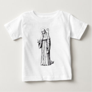 Camiseta Para Bebê Santa Walpurga missionária anglo-saxã medieval
