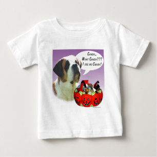 Camiseta Para Bebê Santo Bernard Halloween Candy