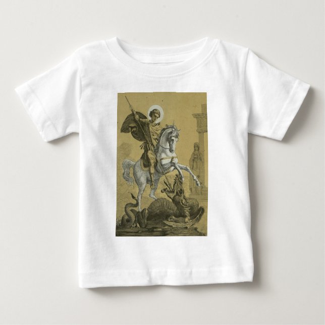 Camiseta Para Bebê Santo George Patron, Inglaterra (Frente)