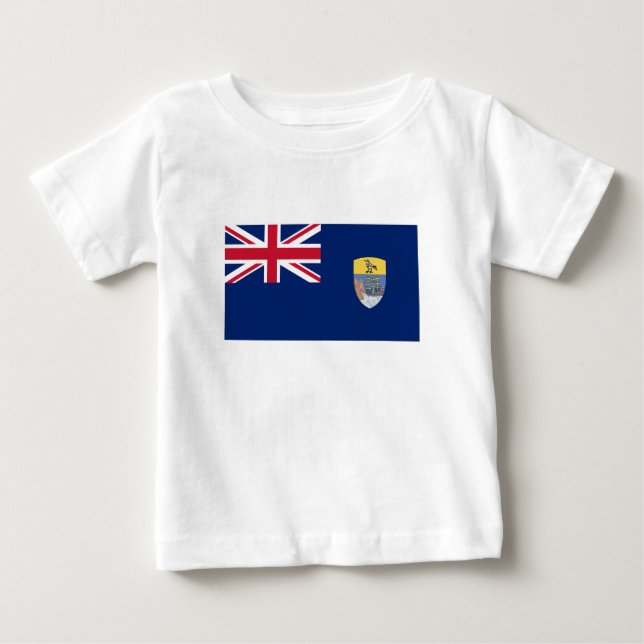 Camiseta Para Bebê Santo Helena Flag (Frente)