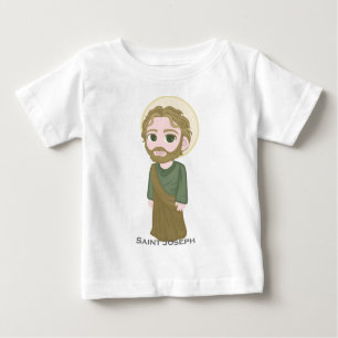 Camiseta Para Bebê Santo Joseph Cute Católico