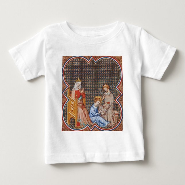 Camiseta Para Bebê Santo Luís IX da França (Frente)