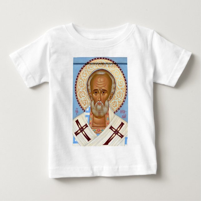 Camiseta Para Bebê Santo Nicholas de Myra (Frente)