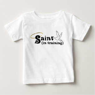 Camiseta Para Bebê Santo no treinamento de bebês com asas