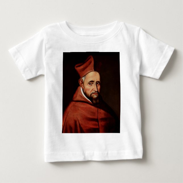 Camiseta Para Bebê Santo Roberto Belarmino Patrono dos Advogados Cano (Frente)