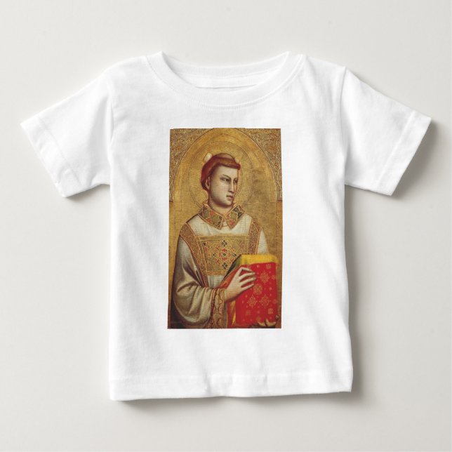 Camiseta Para Bebê Santo Stephen por Giotto (Frente)