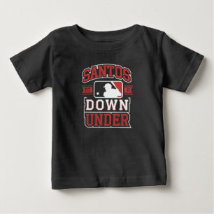 Camiseta Para Bebê Santos Abaixo Do Logotipo Baseball