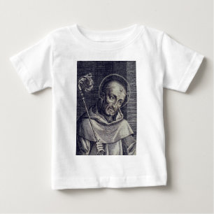 Camiseta Para Bebê São Bernardo de Claraval Doutor Melifluo Arte