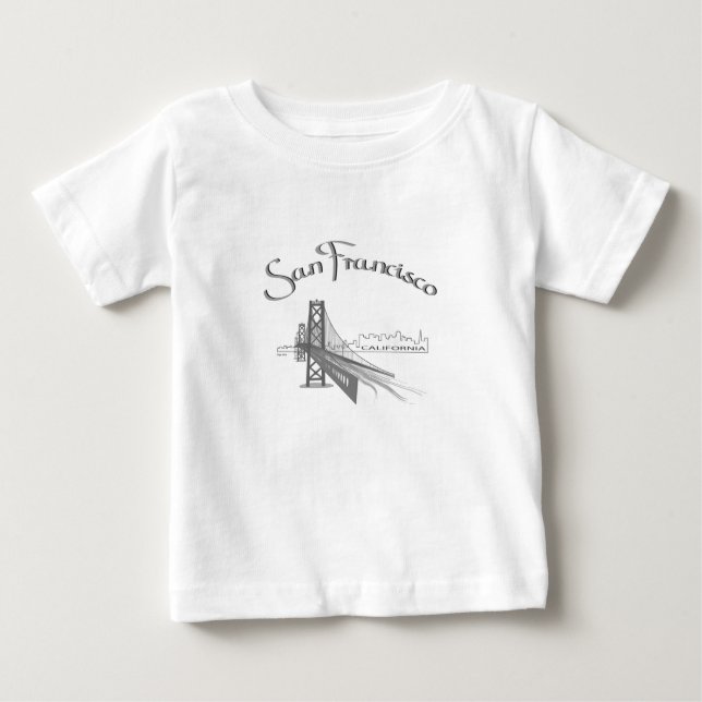 Camiseta Para Bebê São Francisco, CA (Frente)