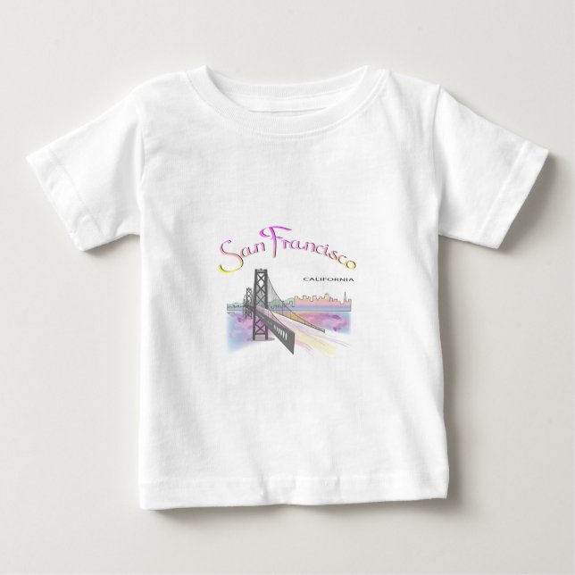Camiseta Para Bebê São Francisco, CA (Frente)