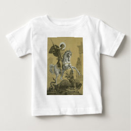 Camiseta Para Bebê São Jorge – Arte Premium "Sunburst Gold"