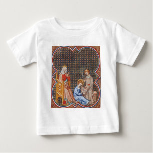 Camiseta Para Bebê São Luís IX da França Patrono dos Reis Arte