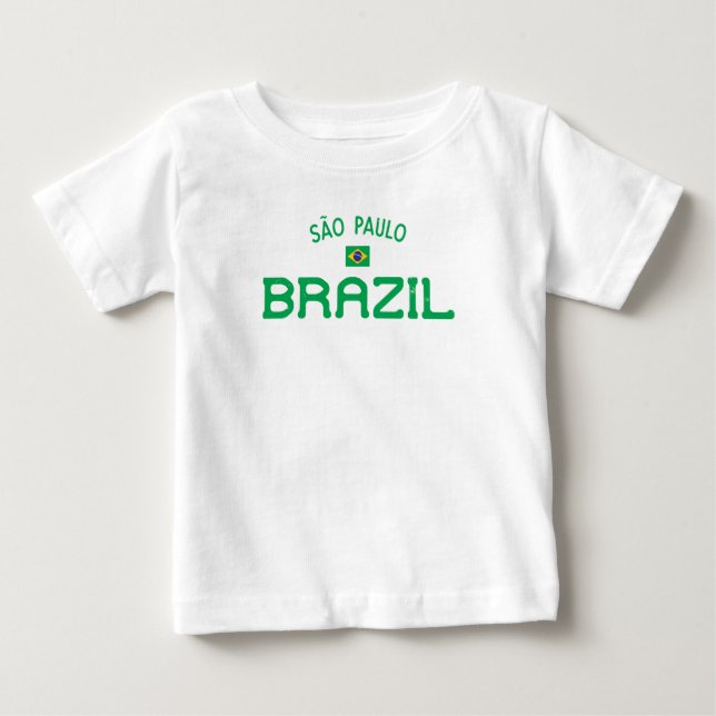 Camiseta Para Bebê São Paulo - Brasil, em apuros (Frente)