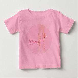 Camiseta Para Bebê Sapatilhas de Dança de Ballet
