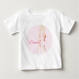 Camiseta Para Bebê Sapatilhas de Dança de Ballet
