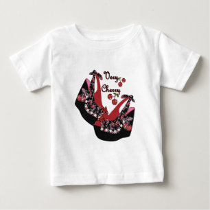 Camiseta Para Bebê Sapatos RAB Rockabilly Muito Cereja