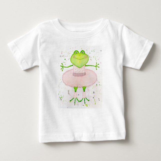 Camiseta Para Bebê Sapo Ballerina (Frente)