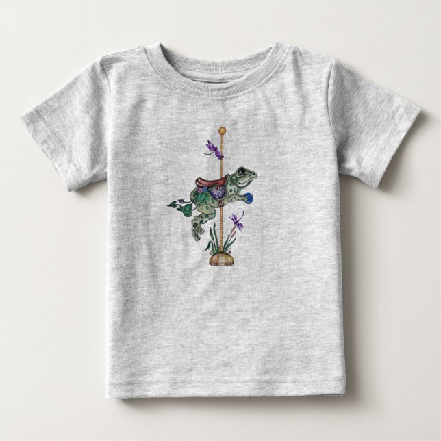 Camiseta Para Bebê Sapo Carrossel (Frente)