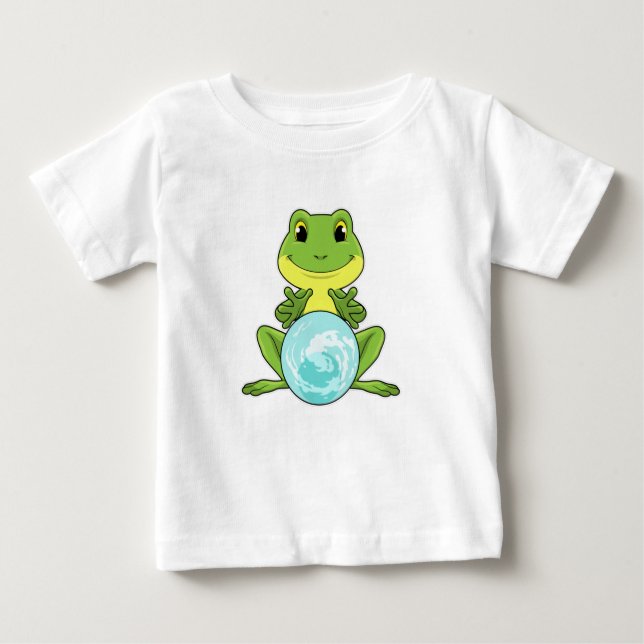 Camiseta Para Bebê Sapo com a bola Crystal (Frente)