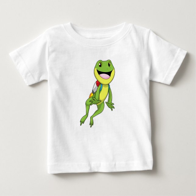 Camiseta Para Bebê Sapo com Jetpack (Frente)