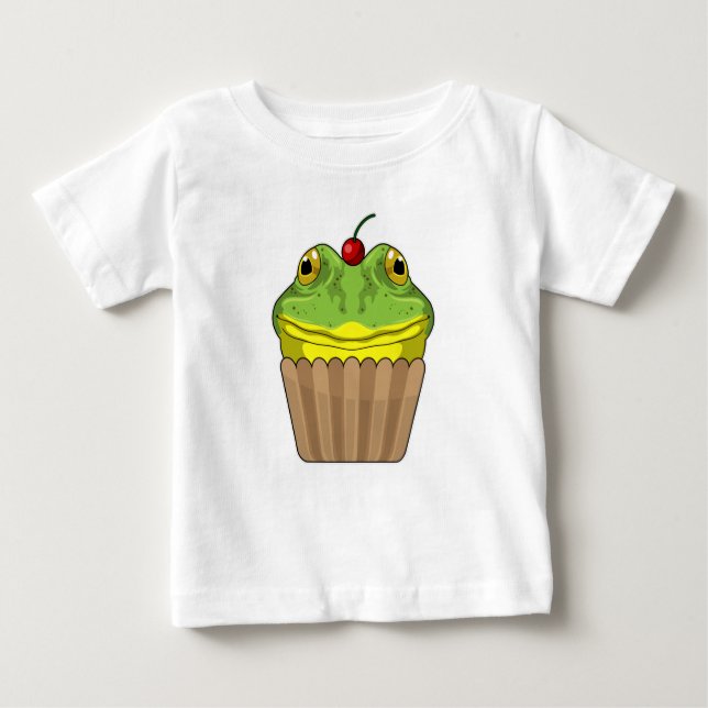 Camiseta Para Bebê Sapo com Muffin (Frente)
