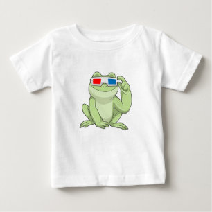Camiseta Para Bebê Sapo com óculos