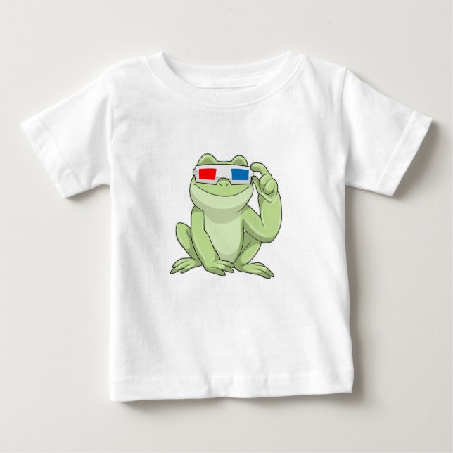 Camiseta Para Bebê Sapo com óculos (Frente)