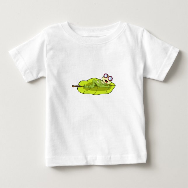 Camiseta Para Bebê Sapo com óculos de sol (Frente)