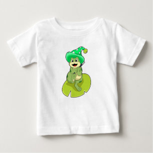 Camiseta Para Bebê Sapo como assistente com varinha mágica
