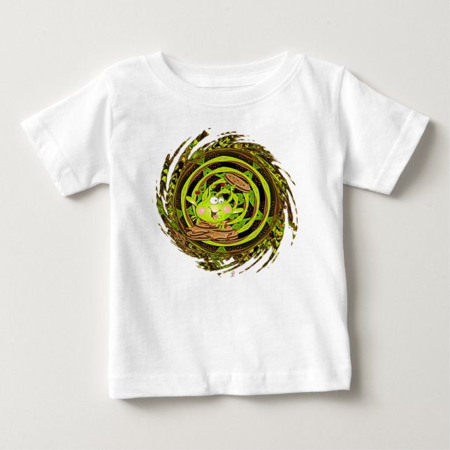 Camiseta Para Bebê Sapo Cookie Hoppy (Frente)
