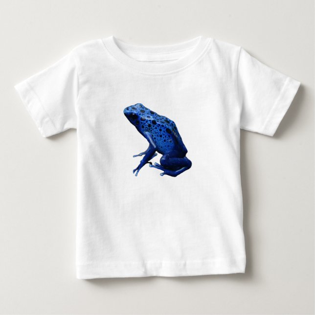 Camiseta Para Bebê Sapo Dart Azul (Frente)