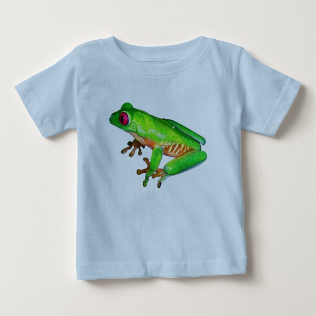 Camiseta Para Bebê Sapo de árvore verde (Frente)