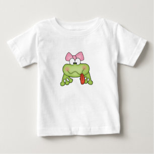 Camiseta Para Bebê Sapo de Garota Bonita