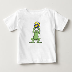 Camiseta Para Bebê Sapo de voleibol