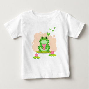 Camiseta Para Bebê Sapo dia de os namorados
