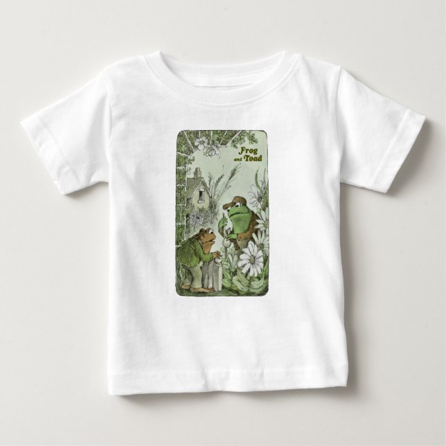 Camiseta Para Bebê Sapo e sapo no jardim (Frente)