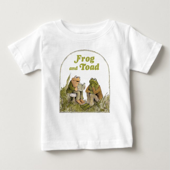 Camiseta Para Bebê Sapo e Toad leram um livro (Frente)