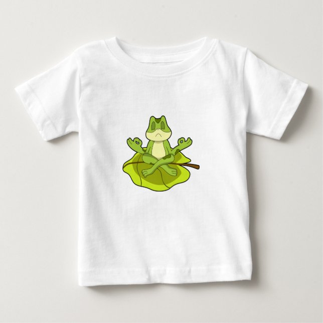 Camiseta Para Bebê Sapo em Meditação (Frente)