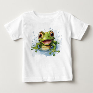 Camiseta Para Bebê Sapo engraçado