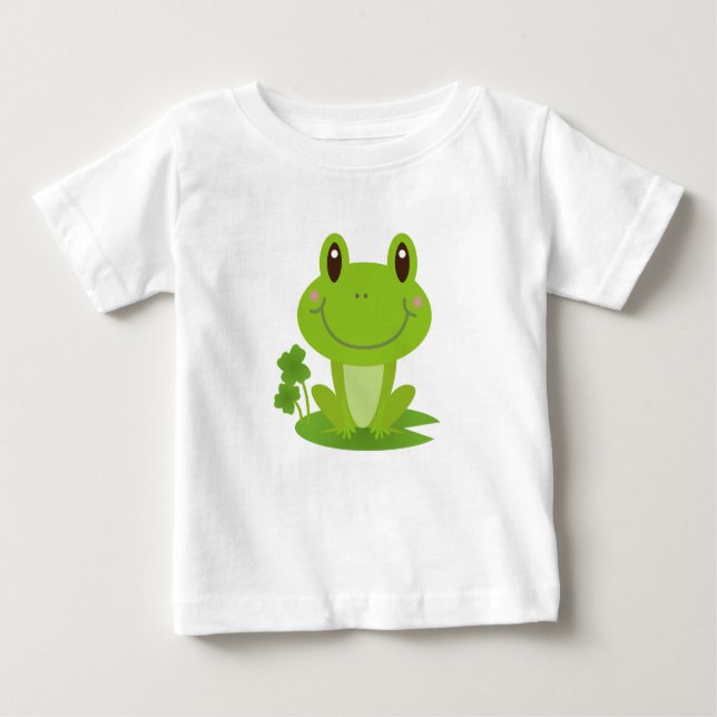 Camiseta Para Bebê Sapo engraçado (Frente)
