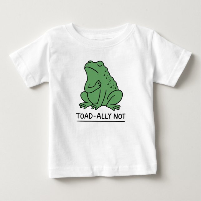Camiseta Para Bebê Sapo Engraçado Aliado Não Rã (Frente)