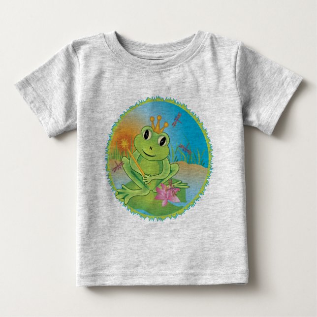 Camiseta Para Bebê Sapo Prince (Frente)
